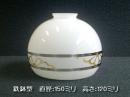 別売りガラスシェード　鉄鉢6吋真鍮飾り巻　(半割菊)　ISGK:07-02-Shade
